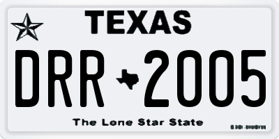 TX license plate DRR2005