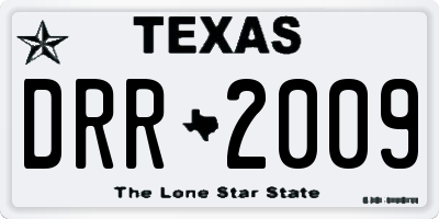 TX license plate DRR2009