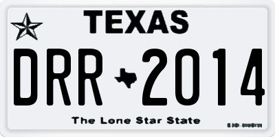 TX license plate DRR2014