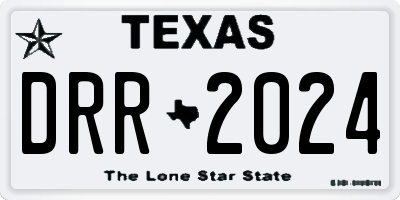 TX license plate DRR2024