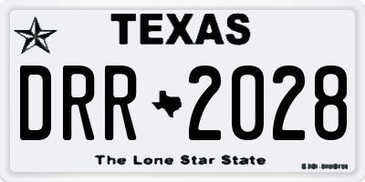 TX license plate DRR2028