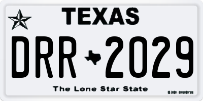 TX license plate DRR2029