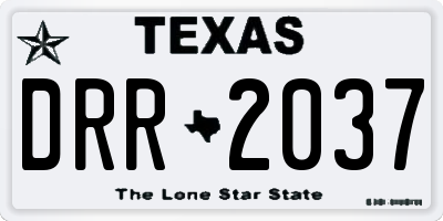 TX license plate DRR2037