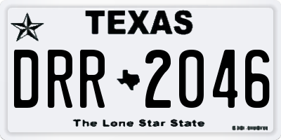 TX license plate DRR2046