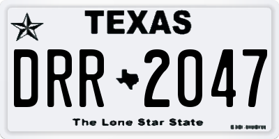 TX license plate DRR2047