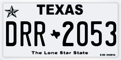 TX license plate DRR2053