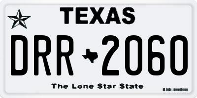 TX license plate DRR2060