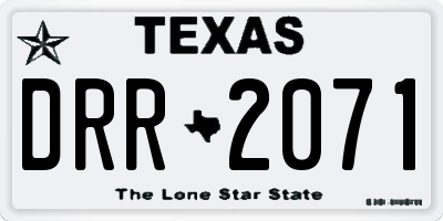 TX license plate DRR2071