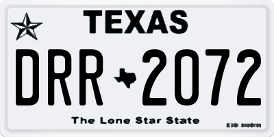 TX license plate DRR2072