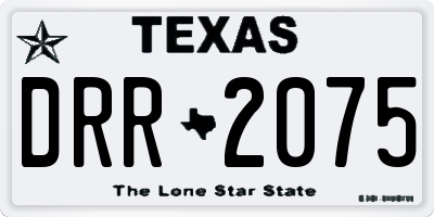 TX license plate DRR2075