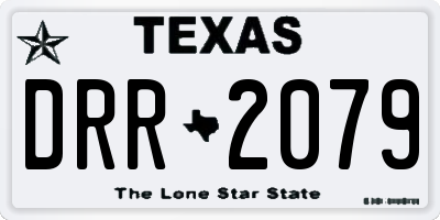 TX license plate DRR2079