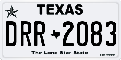 TX license plate DRR2083