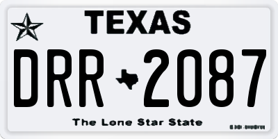 TX license plate DRR2087