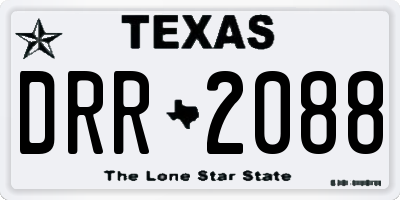 TX license plate DRR2088