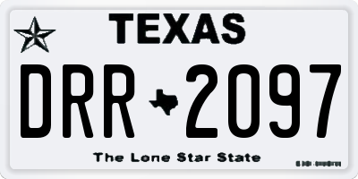 TX license plate DRR2097