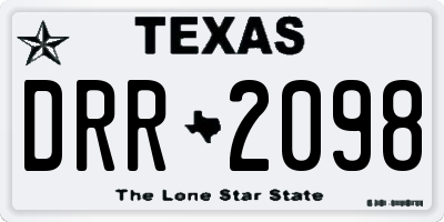TX license plate DRR2098