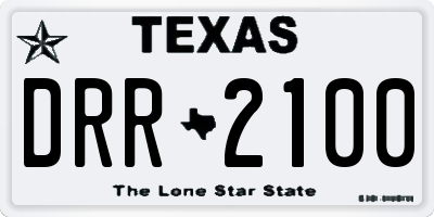 TX license plate DRR2100