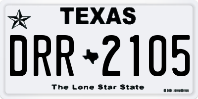 TX license plate DRR2105