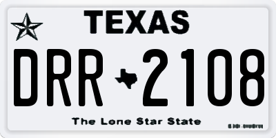 TX license plate DRR2108
