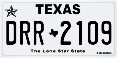 TX license plate DRR2109