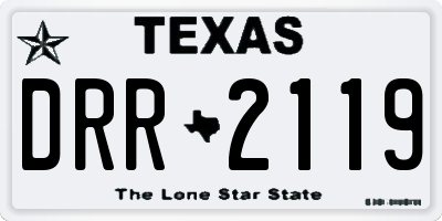 TX license plate DRR2119
