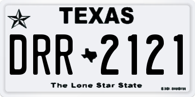 TX license plate DRR2121