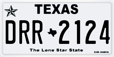 TX license plate DRR2124