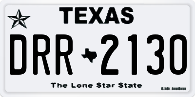 TX license plate DRR2130
