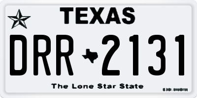 TX license plate DRR2131