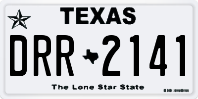 TX license plate DRR2141