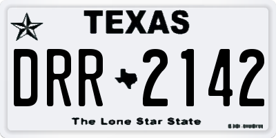 TX license plate DRR2142