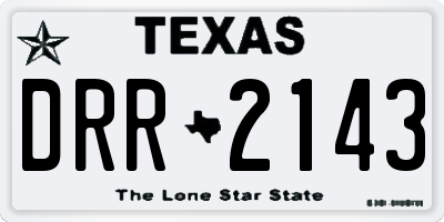 TX license plate DRR2143