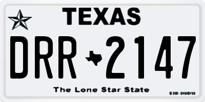 TX license plate DRR2147