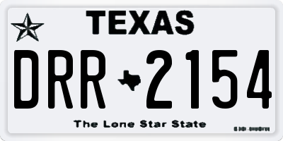 TX license plate DRR2154