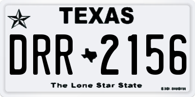 TX license plate DRR2156
