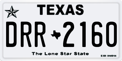 TX license plate DRR2160