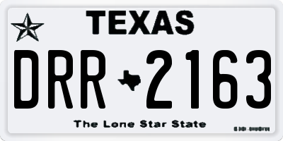TX license plate DRR2163