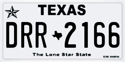 TX license plate DRR2166