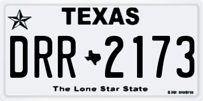 TX license plate DRR2173