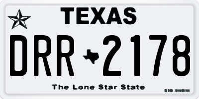TX license plate DRR2178