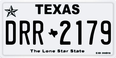 TX license plate DRR2179