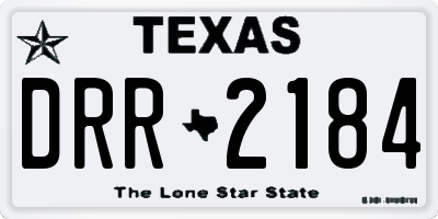 TX license plate DRR2184