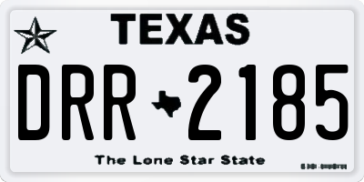 TX license plate DRR2185