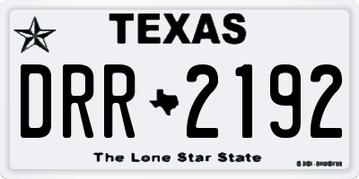 TX license plate DRR2192