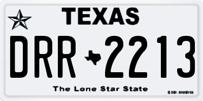 TX license plate DRR2213