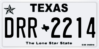 TX license plate DRR2214