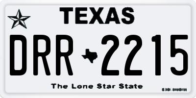 TX license plate DRR2215