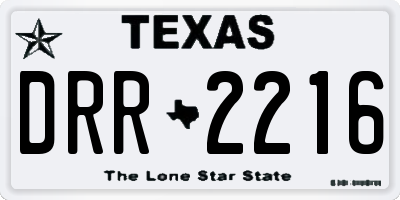 TX license plate DRR2216