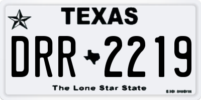 TX license plate DRR2219