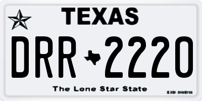 TX license plate DRR2220